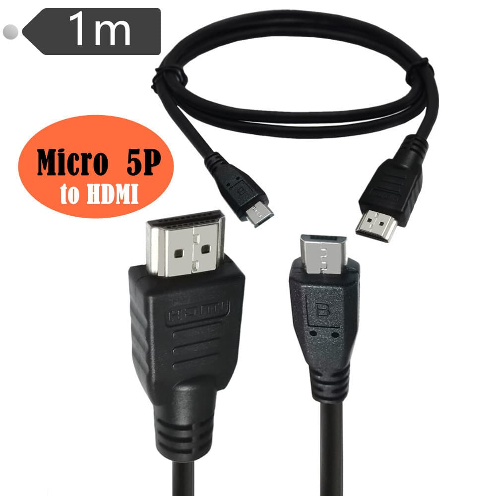 Cabo de vídeo HDMI para USB Cabo HDMI para micro 5P Cabo USB para HDMI Macho para Cabo de dados USB Cabo de conversão de