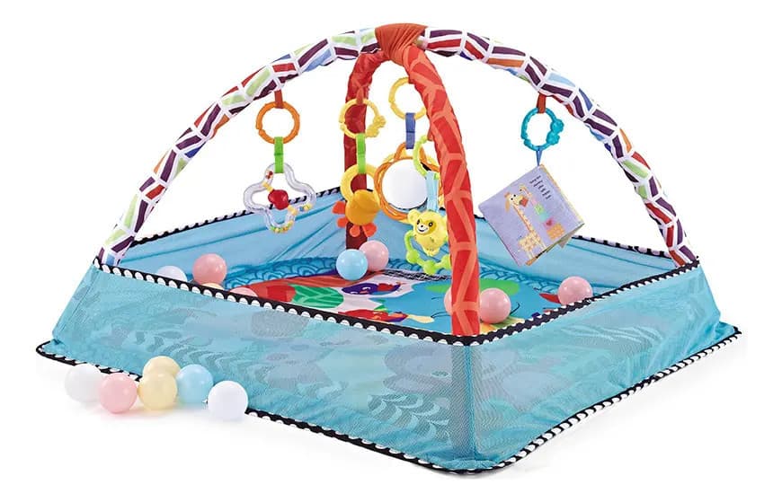 Tapete Interativo Infantil com Acessorios suspensos SNH49 Snel Home Azul