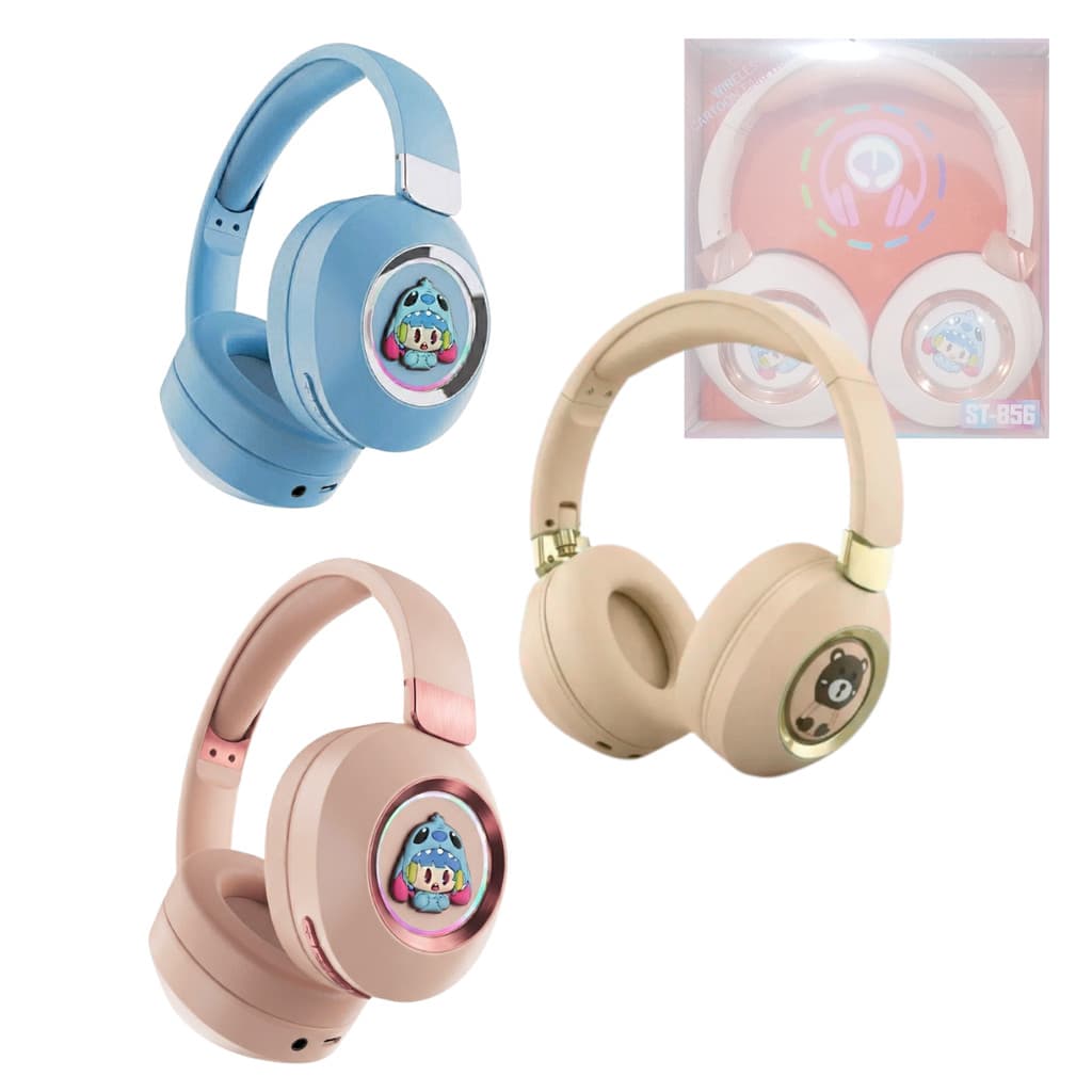 Fone de Ouvido Bluetooth Wireless Desenho CARTOON T&Z ST-856