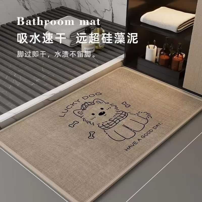 Tapete absorvente para porta de banheiro, tapete antiderrapante para porta de banheiro, secagem rápida