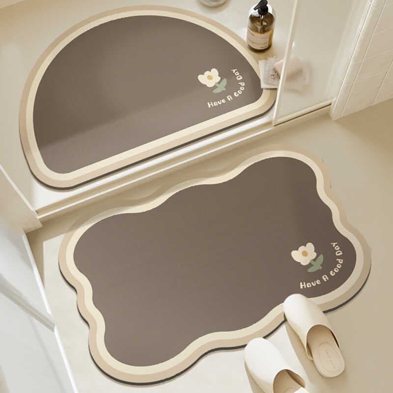 Tapetes de banheiro Diatom lama antiderrapante absorvente almofada macia banheiro cozinha pés tapetes porta do banheiro