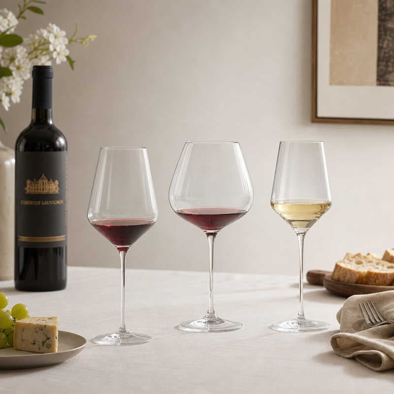 Copo de vinho tinto de cristal luz doméstica luxo taça Bordeaux copo de vinho Hotel comida ocidental conjunto de vinho