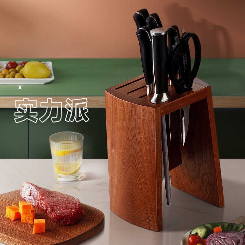 Suporte de faca de ébano, suporte de faca de armazenamento, Rack de armazenamento de faca de cozinha, suporte de tr