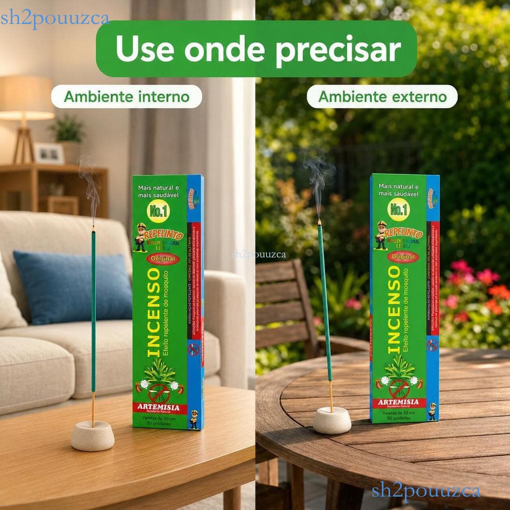 Incenso Repelente de Mosquitos Artemísia 90/180/300 Varetas para Varanda Quintal Jardim Área Externa ✨sh2pouuzca