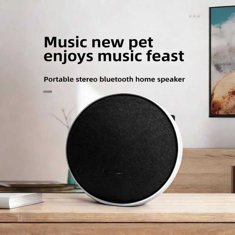 Criativo Redondo Mini Plug-in Alto-Falante Bluetooth Alta Fidelidade Estéreo Subwoofer Longa Vida Útil Da Bateria Multi-