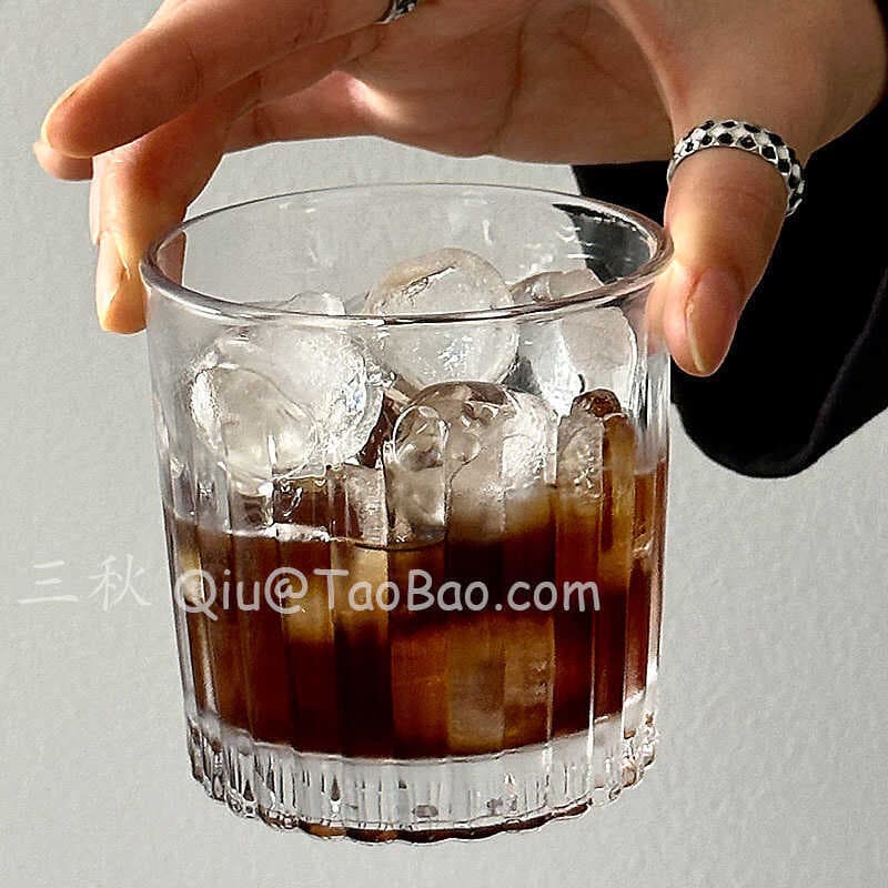 Sanq Retro padrão Vertical vidro gelo americano café vidro frio Brew Mocha bebida vidro uísque