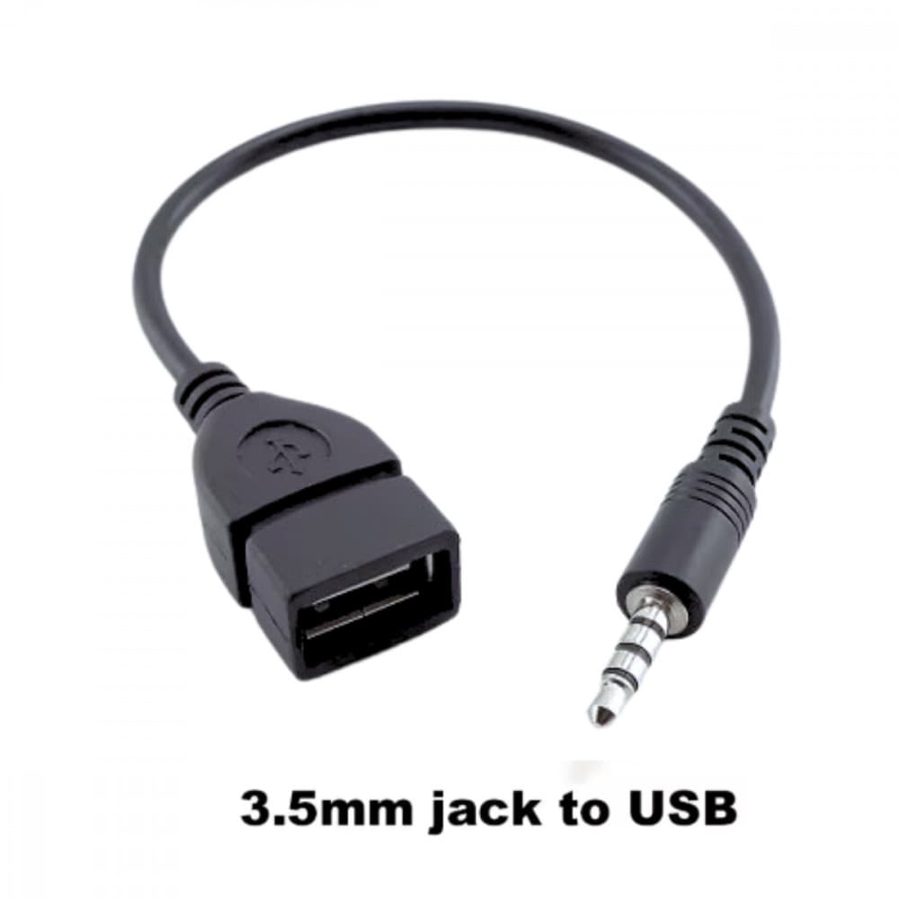 Adaptador P2 X USB Fêmea 3.5mm Conversor de Áudio Portátil Plug and Play