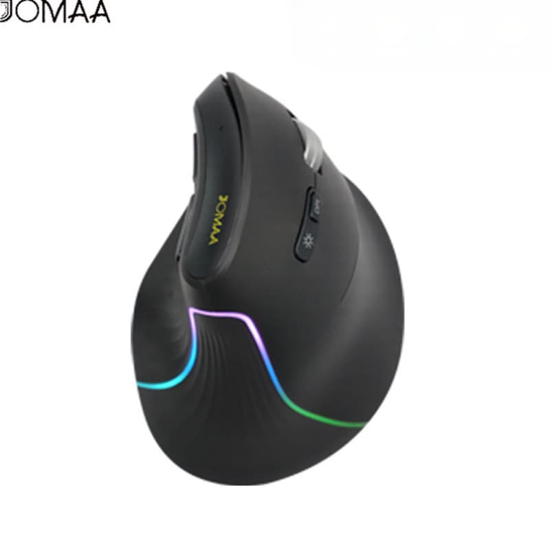 JOMAA RGB Gaming Mouse Ergonômico Bluetooth Sem Fio Vertical Recarregável Para Vários Dispositivos