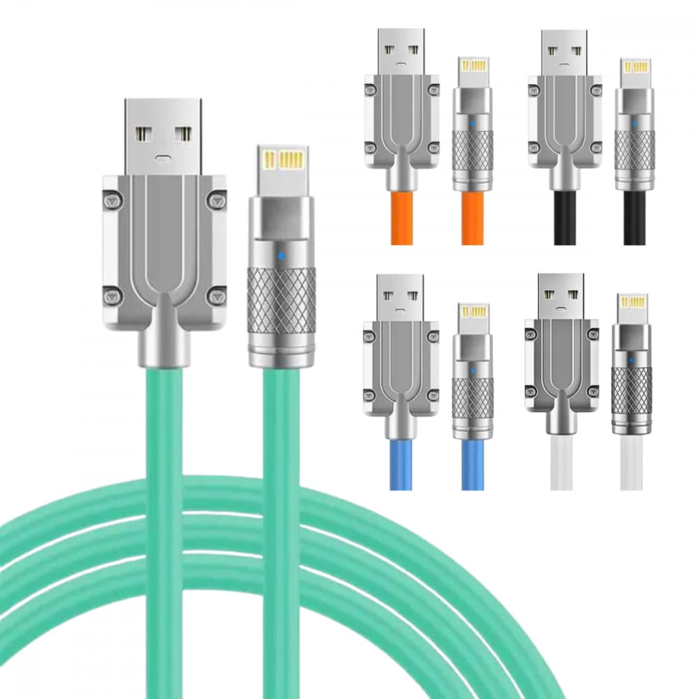 Cabo de dados Lightning Acabamento em Metal LED Kapbom KA-020-5G