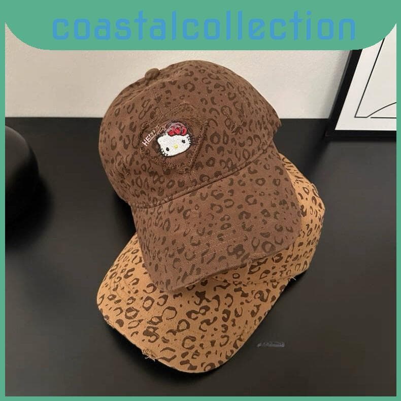 Boné De Beisebol Bordado Com Estampa Animal Viseira Curvada Para Guarda-Sol Elegante