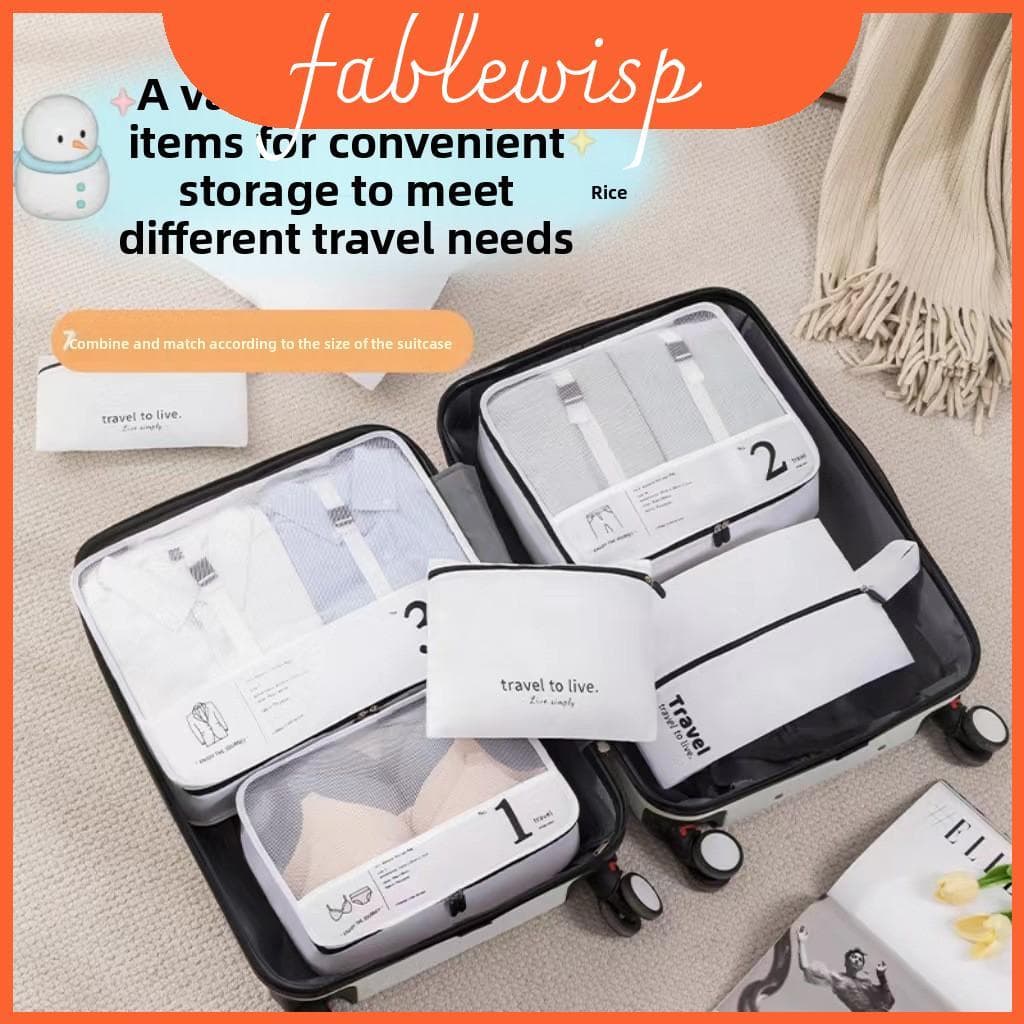 Conjunto De Viagem Organizador De Mala Com Sacos De Embalagem Multiuso Para Guarda-Roupa E Necessidades De Viagens