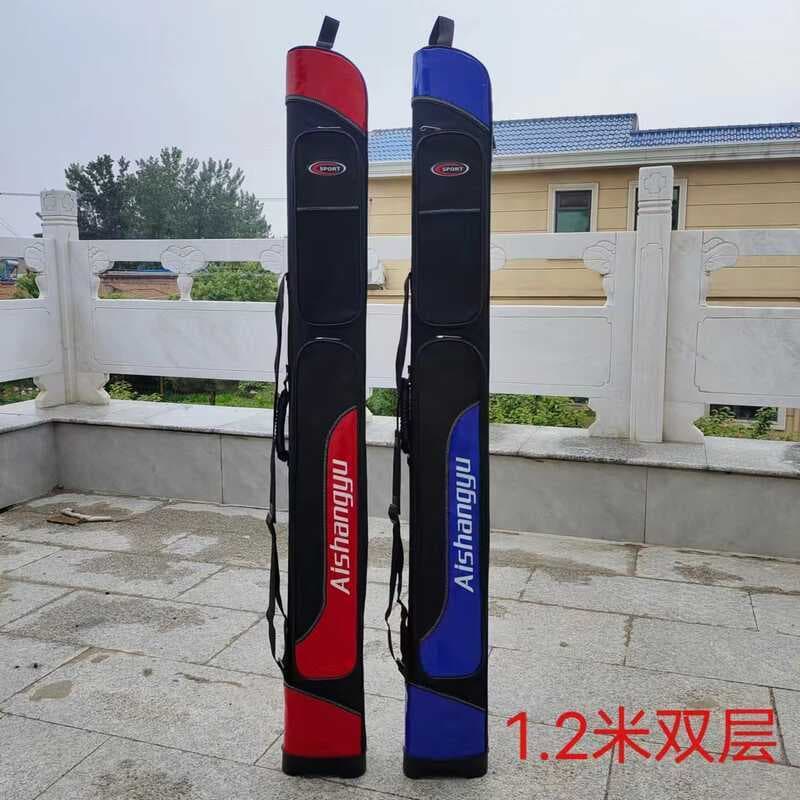 Bolsa para vara de pesca, 1.25m, casca dura, 1.2m, suporte de camada dupla, bolsa de pesca, bolsa de equipamento de pesc