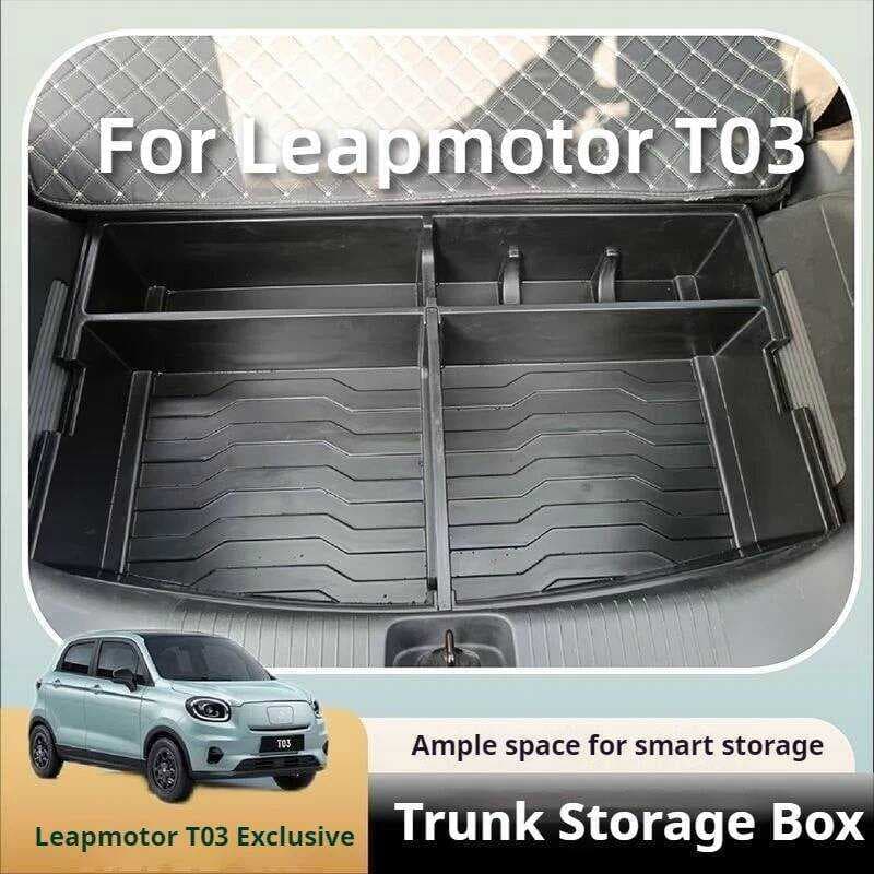 Apto Para Leapmotor T03 2022-2025 Carro Especializado Tronco Caixa De Armazenamento Organizador Partição Modificação