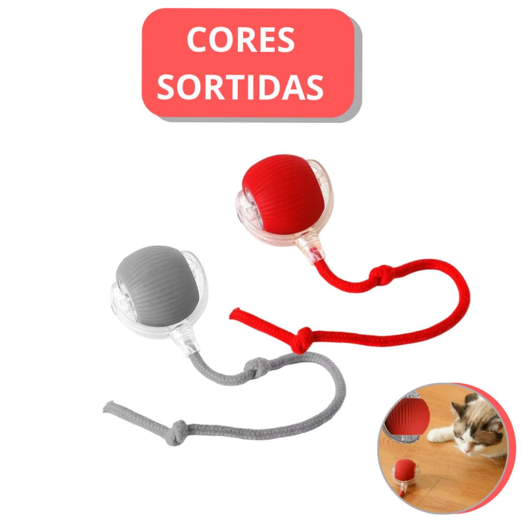 Bola Inteligente para Pets – Brinquedo Interativo Automático Recarregável -  (Cores Sortidas)