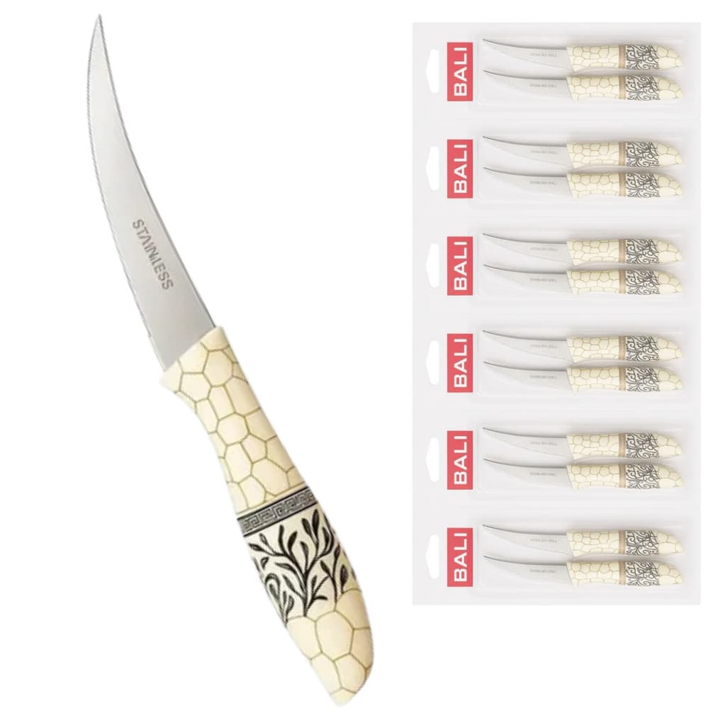 Kit 12 Facas de Mesa Aço Inoxidável Bali Altomex AL-1431 – Corte Preciso e Alta Durabilidade