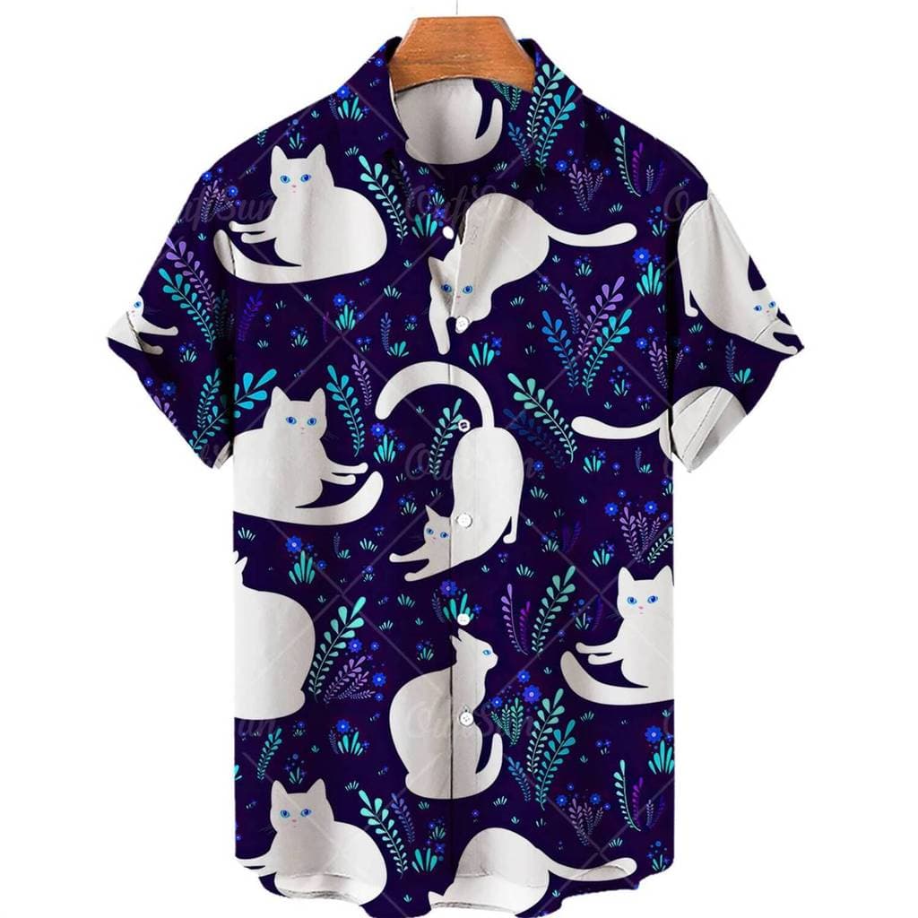 Unissex Anime Camisas 2026 Camisa Havaiana Masculina Roupas Masculinas Estilo Dos Desenhos Animados Impressão 3d Verão S