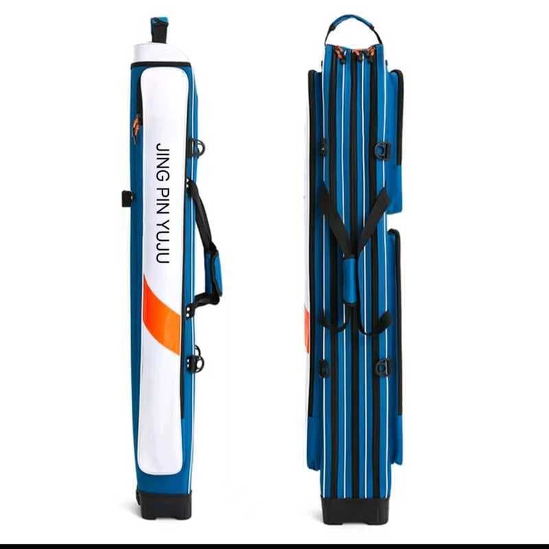Bolsa de equipamento de pesca de três camadas 1.25m Bolsa de vara de pesca de casca dura Bolsa de suporte de pesca
