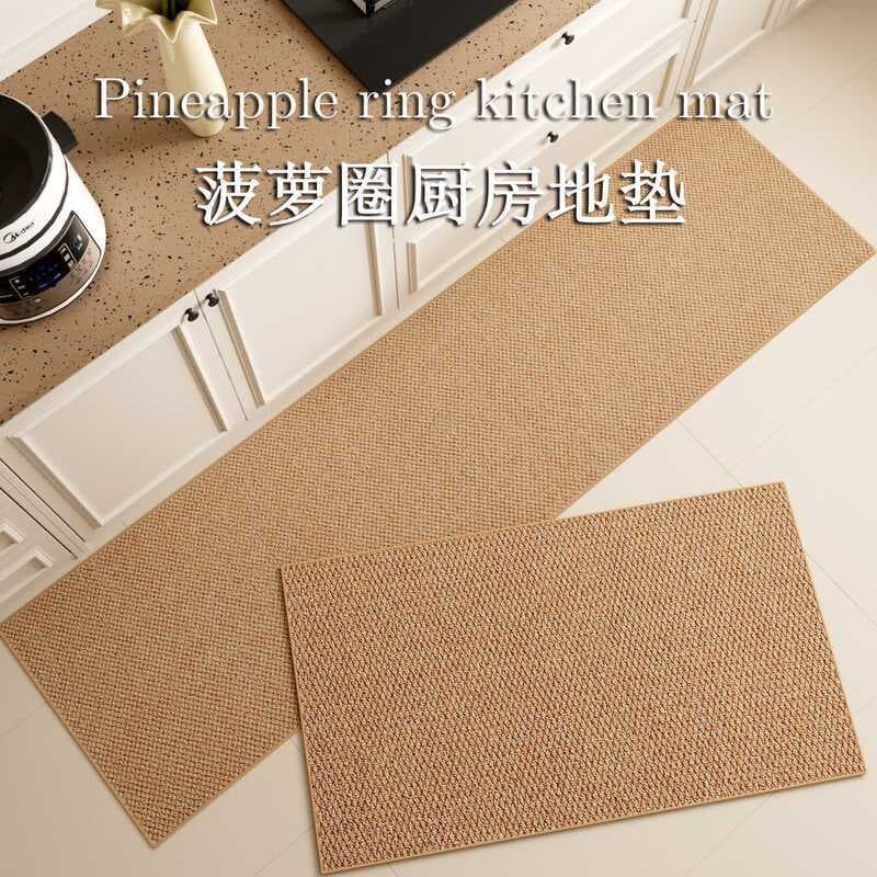 Imitação de Sisal tapete de cozinha tapete de pé antiderrapante à prova de óleo doméstico resistente à sujeira tapete im