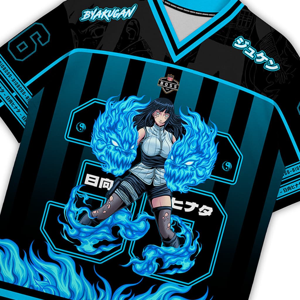 Anime Impressão Padrões Divertidos Versão Clássica Masculina Oversized Boxy Naruto Solto E Confortável Camiseta Hinata H
