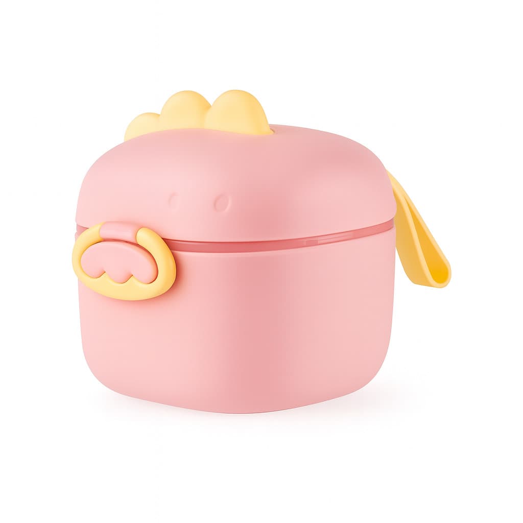 Dosador de Leite em Pó Infantil com Colher Rosa P