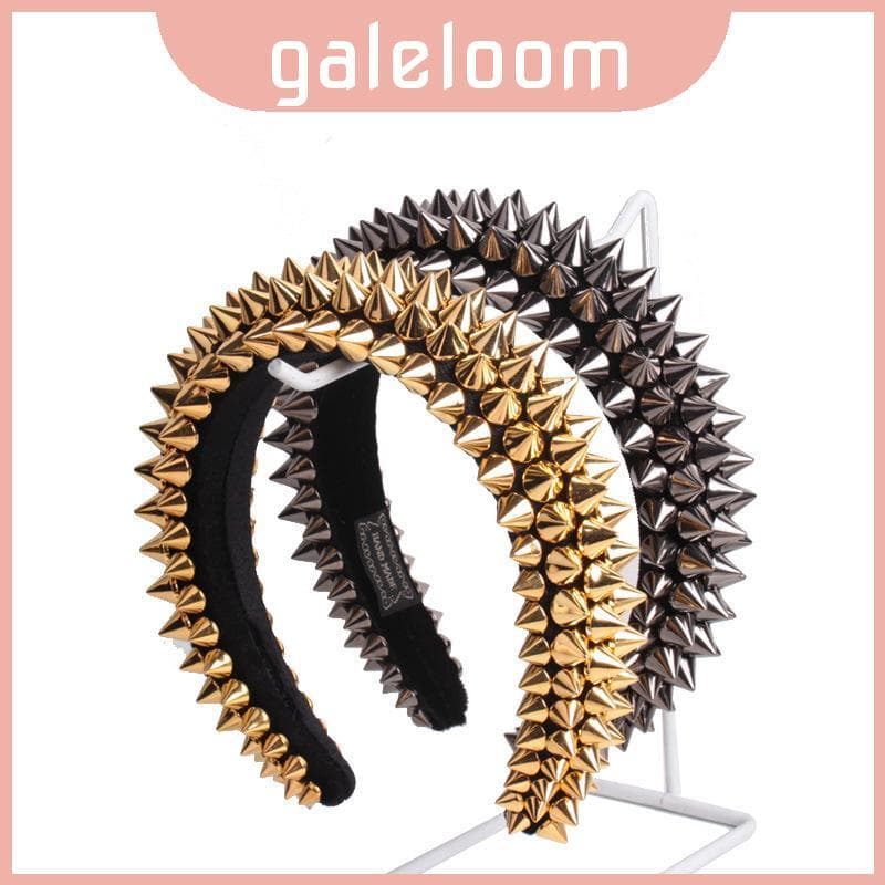 Faixa De Cabelo Punk Geométrica Com Detalhes De Metal Para Mulheres Decoração Elegante