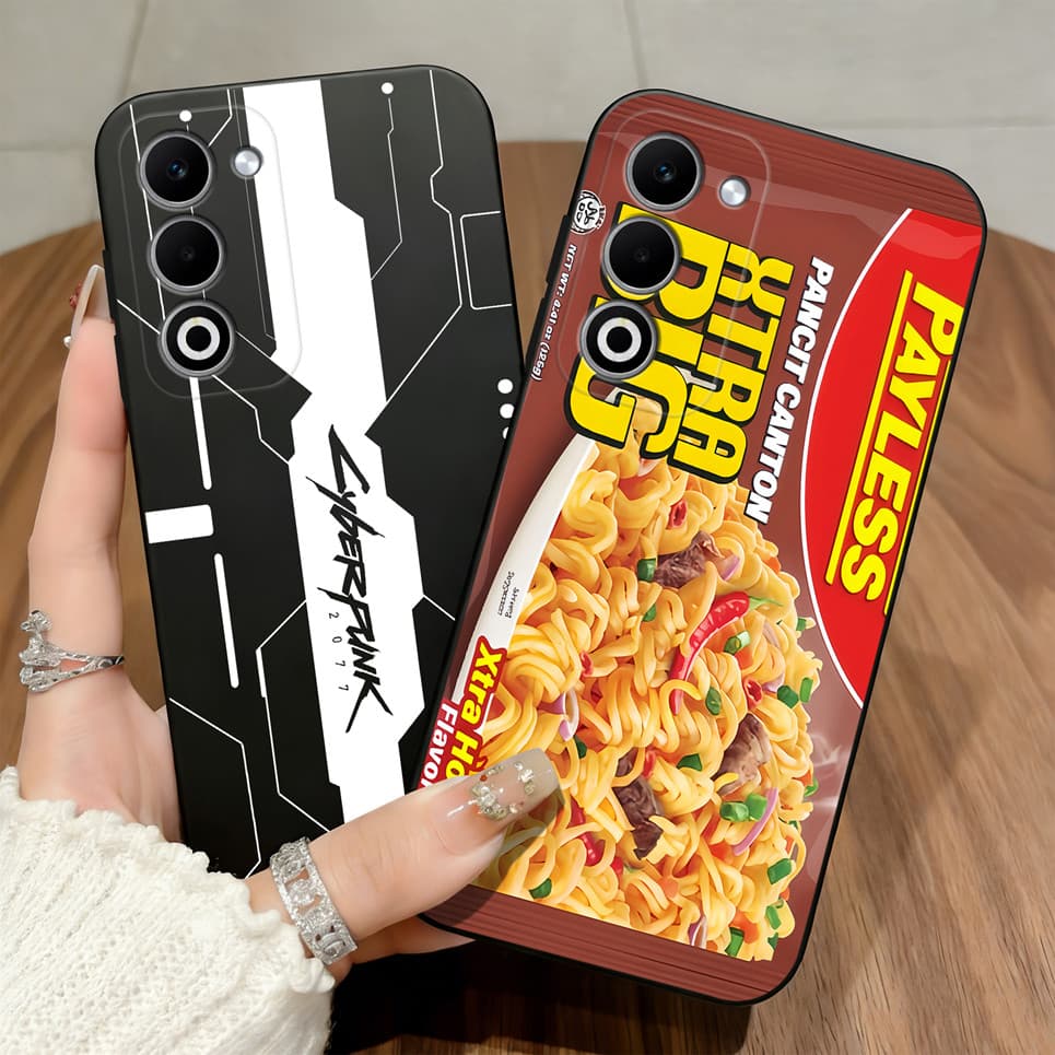 Vintage Pancit Canton Padrão Embalagem Para Oppo A5 A5i Pro A5M 4G 5G Macio Fosco Silicone Caso De Telefone Leve À Prova