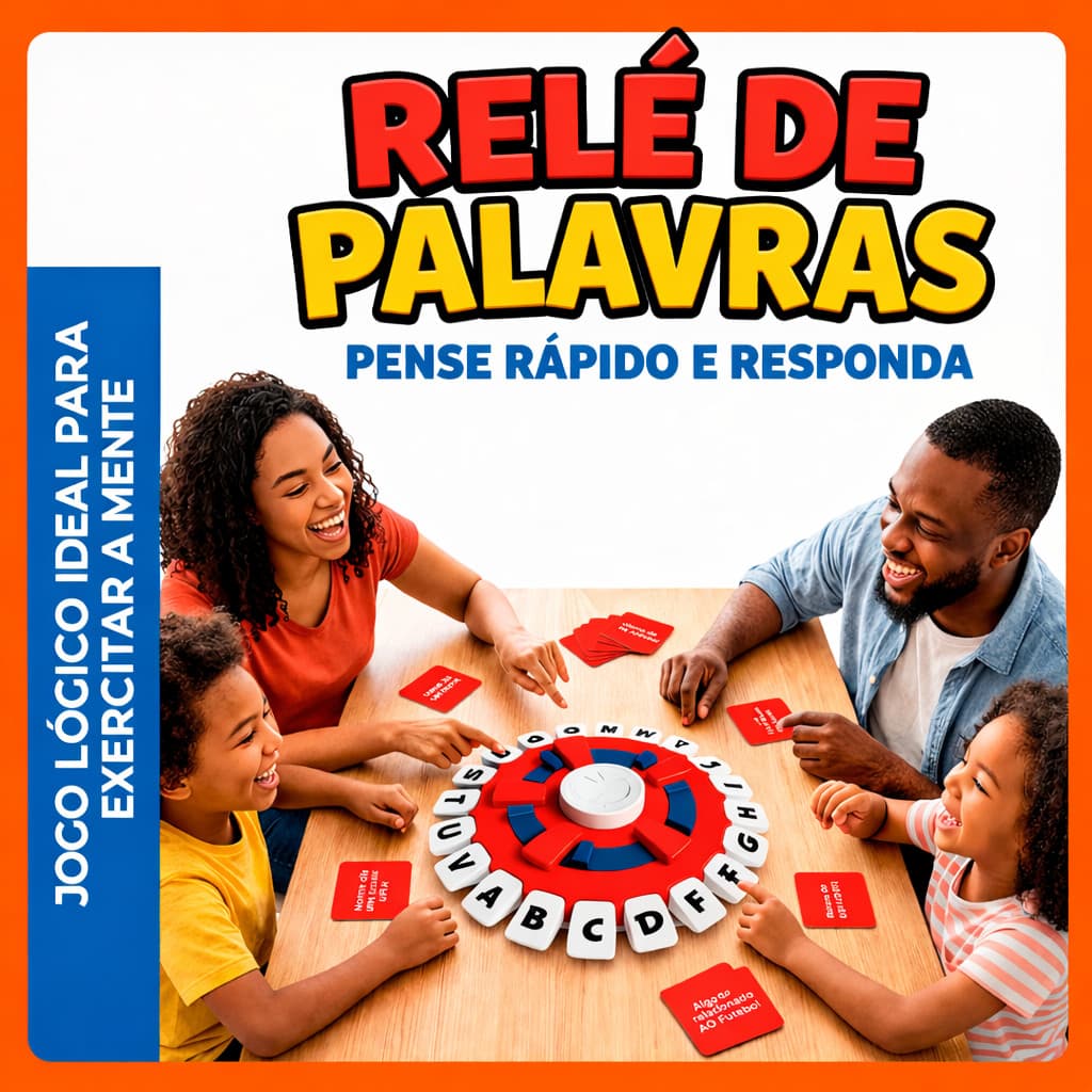 Relé de Palavras – Jogo Interativo de Reflexo, Raciocínio e Diversão em Família