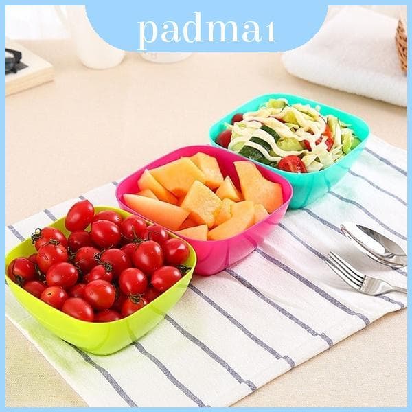 Prato De Lanche Quadrado De Plástico Colorido Para Alimentos De Qualidade , Tigela De Frutas Criativa , Sala De Estar
