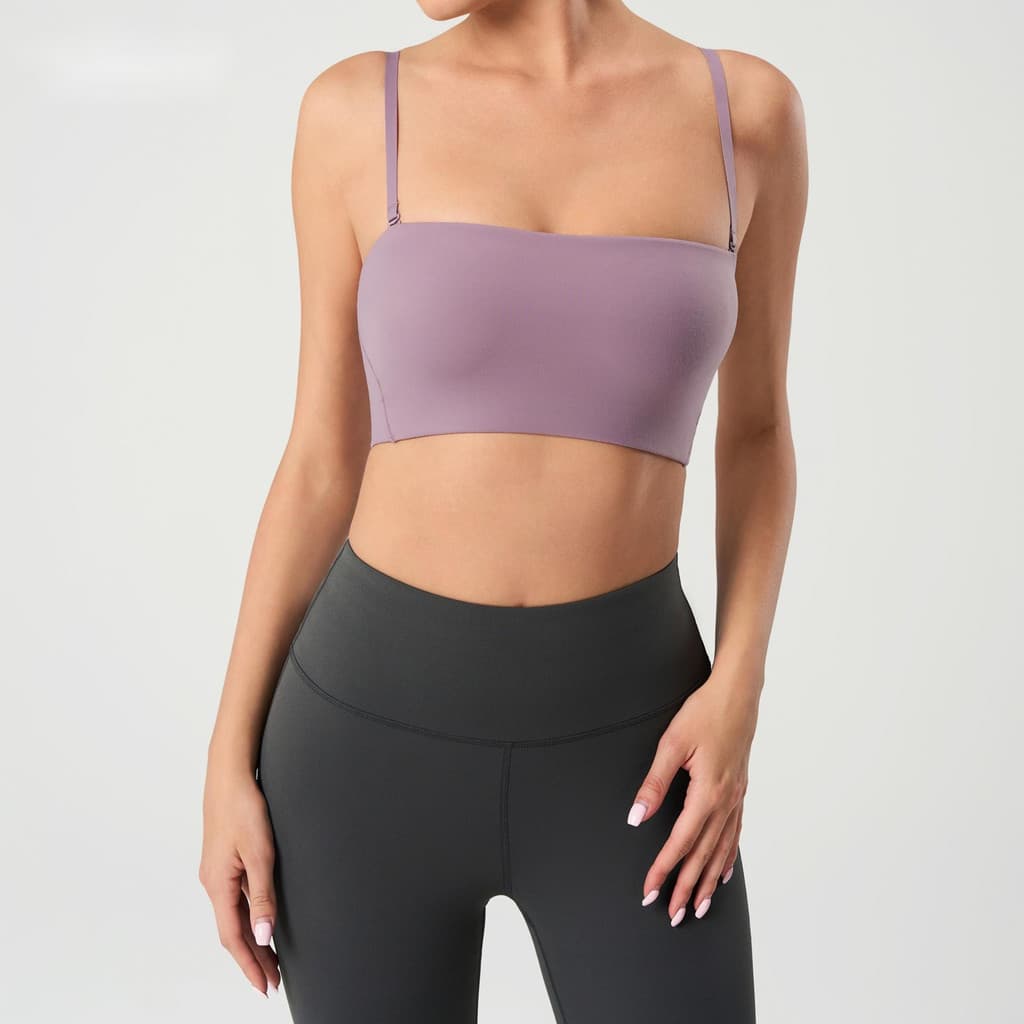 Women’s Yoga Sports Bra Top No Padding Strappy Tank Top Gym Workout Running Fitness Camisole