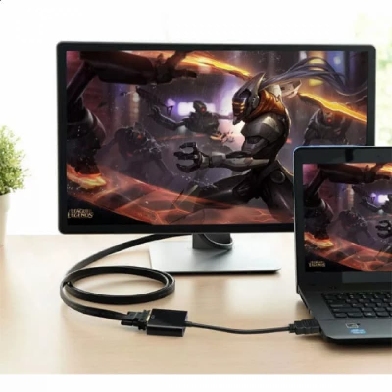 Conversor Adaptador De Vídeo Hdmi Macho Para Vga Femea Kapbom KAP-V079