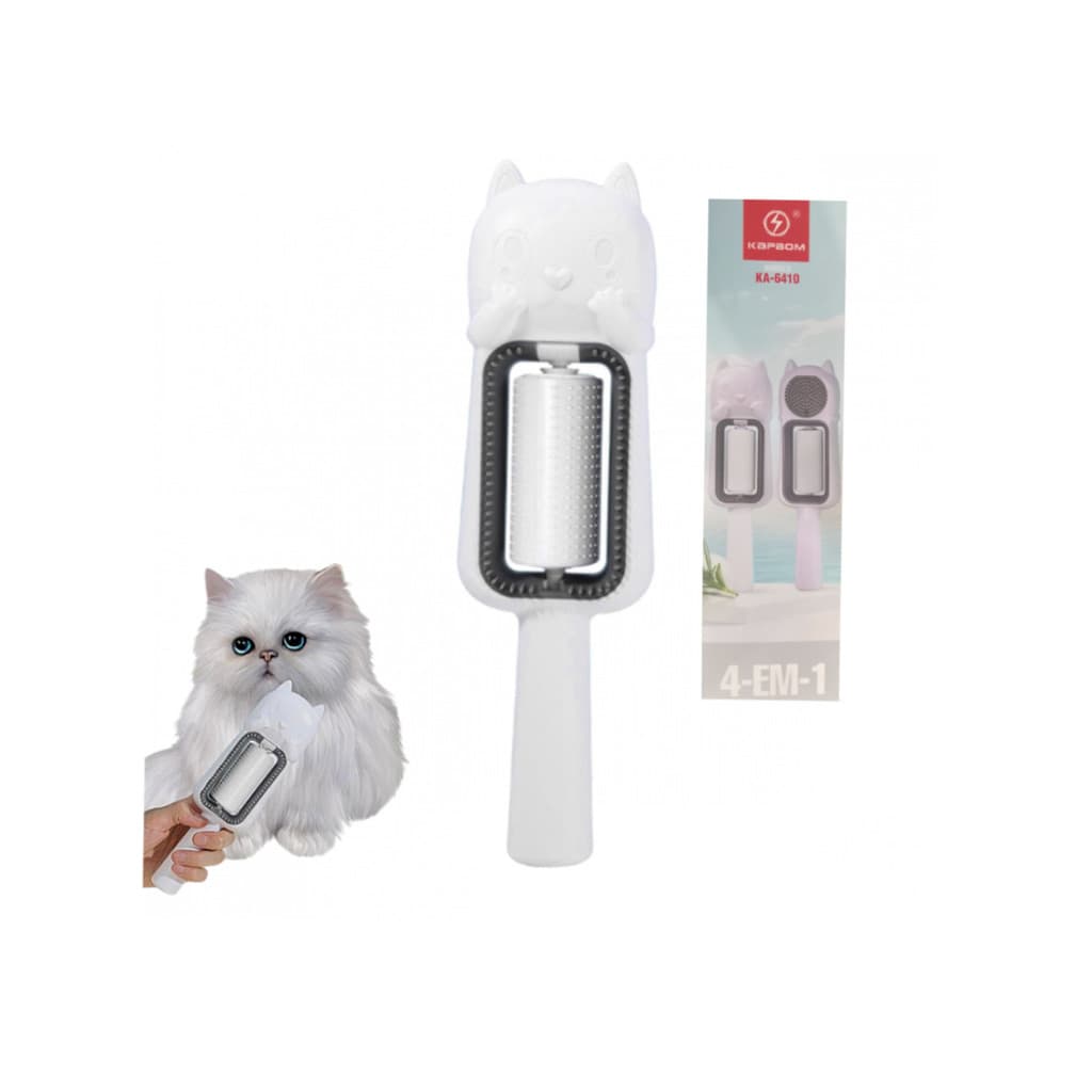 Escova Removedora de Pêlos Gato Pets 4 em 1