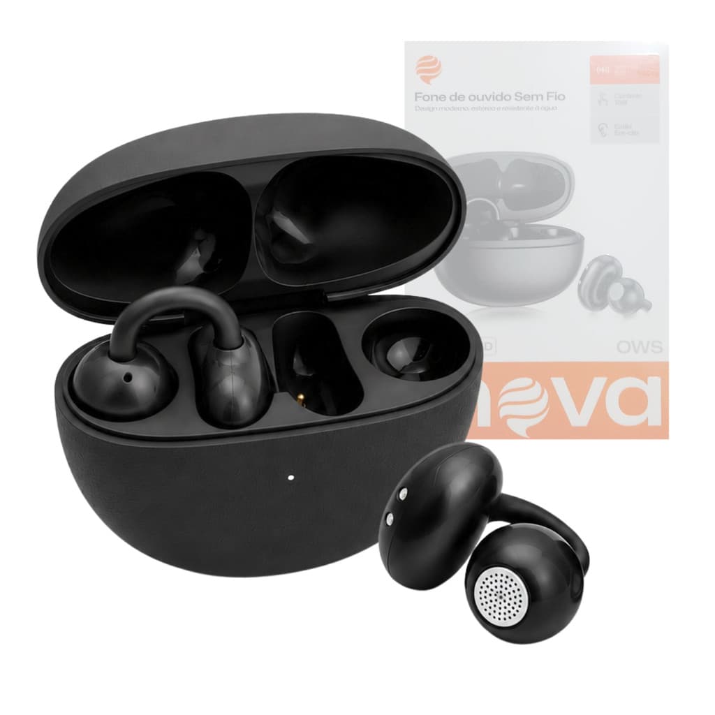 Fone de Ouvido Condução Encaixe Auricular Open-Ear INOVA FON-13025D