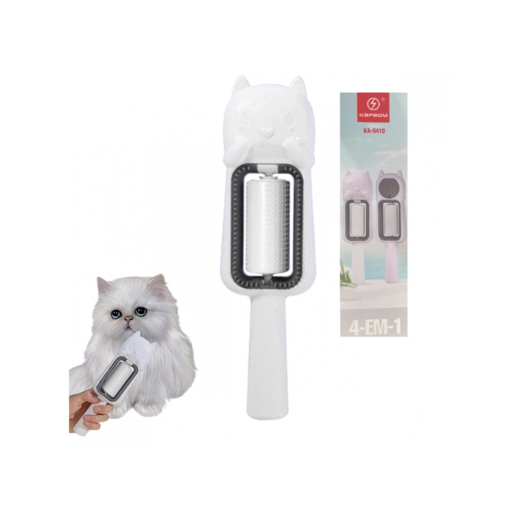Escova Removedora de Pêlos Gato Pets 4 em 1