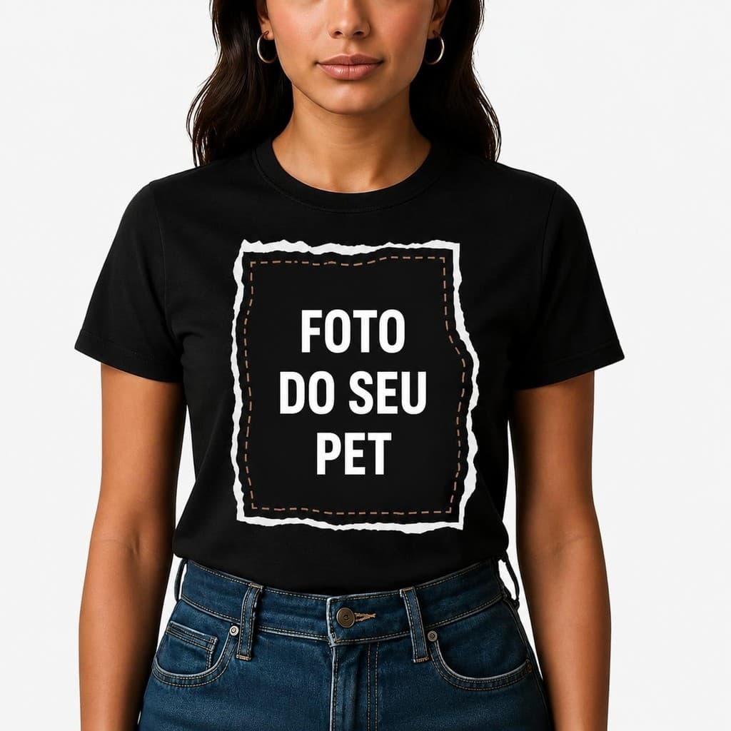 Camiseta Personalizada com a Foto do Seu Pet – Modelos Masc