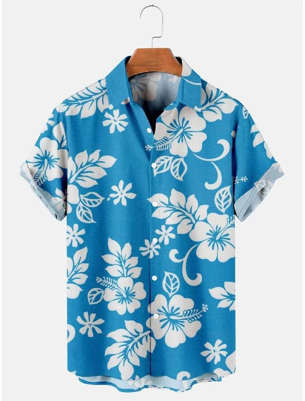 Camisas Havaianas Masculinas Flor Gráfico Aloha Floral Turndown Impressão 3D Rua Diária Manga Curta Botão Roupas Praia