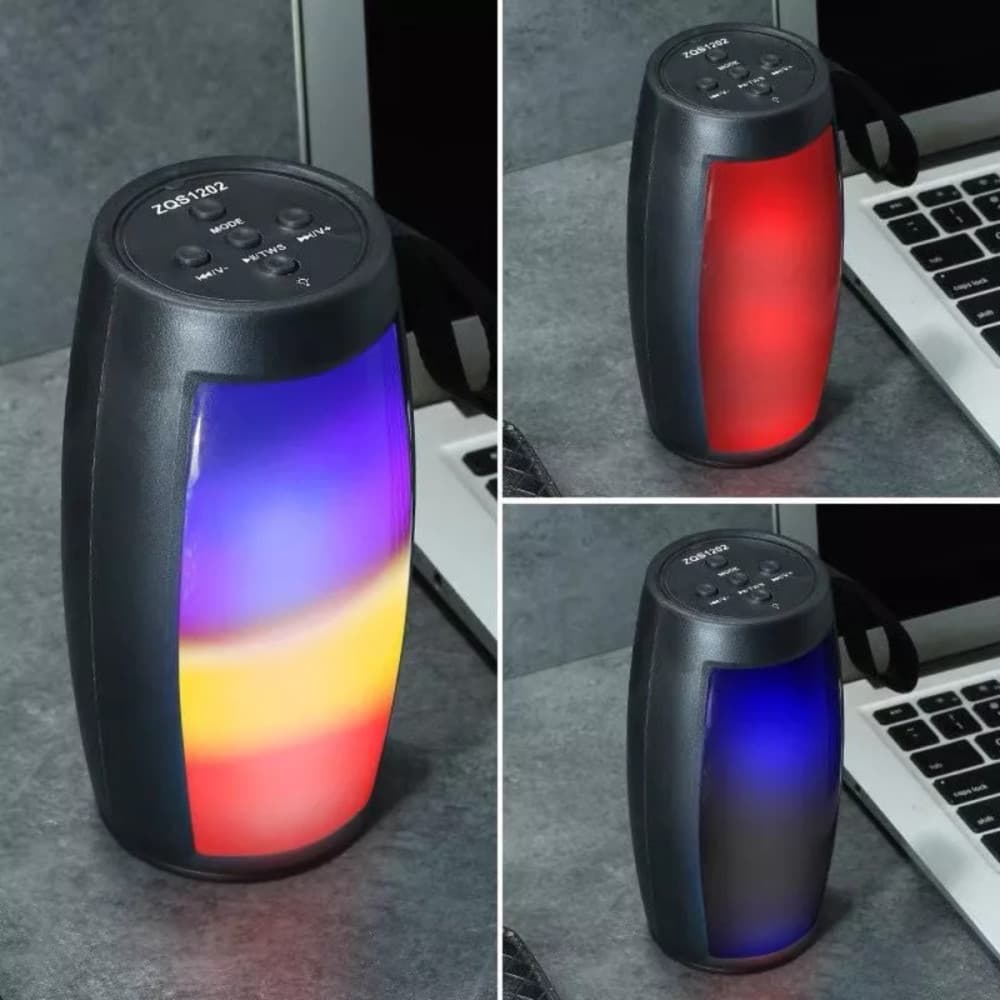 Caixa De Som Bluetooth Leve Portátil 5W LED RGB Entrada Para Pendrive E Cartão Micro SD Grasep D-Y05