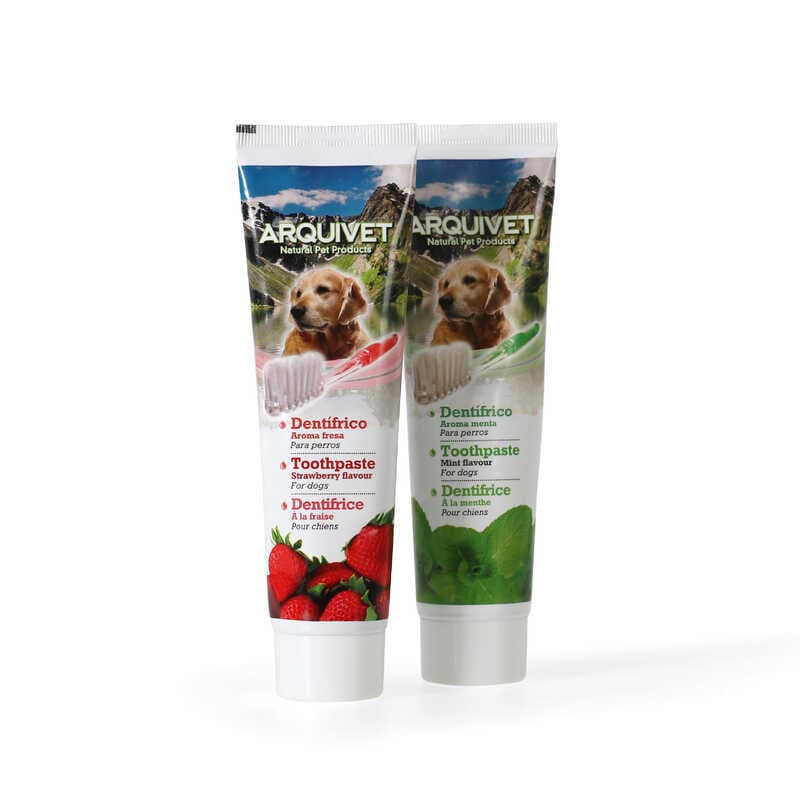 ARQUIVET Pasta de dente para cães de estimação 1g Pasta de dente para cães Conjunto de escova de dentes para limpeza Ora