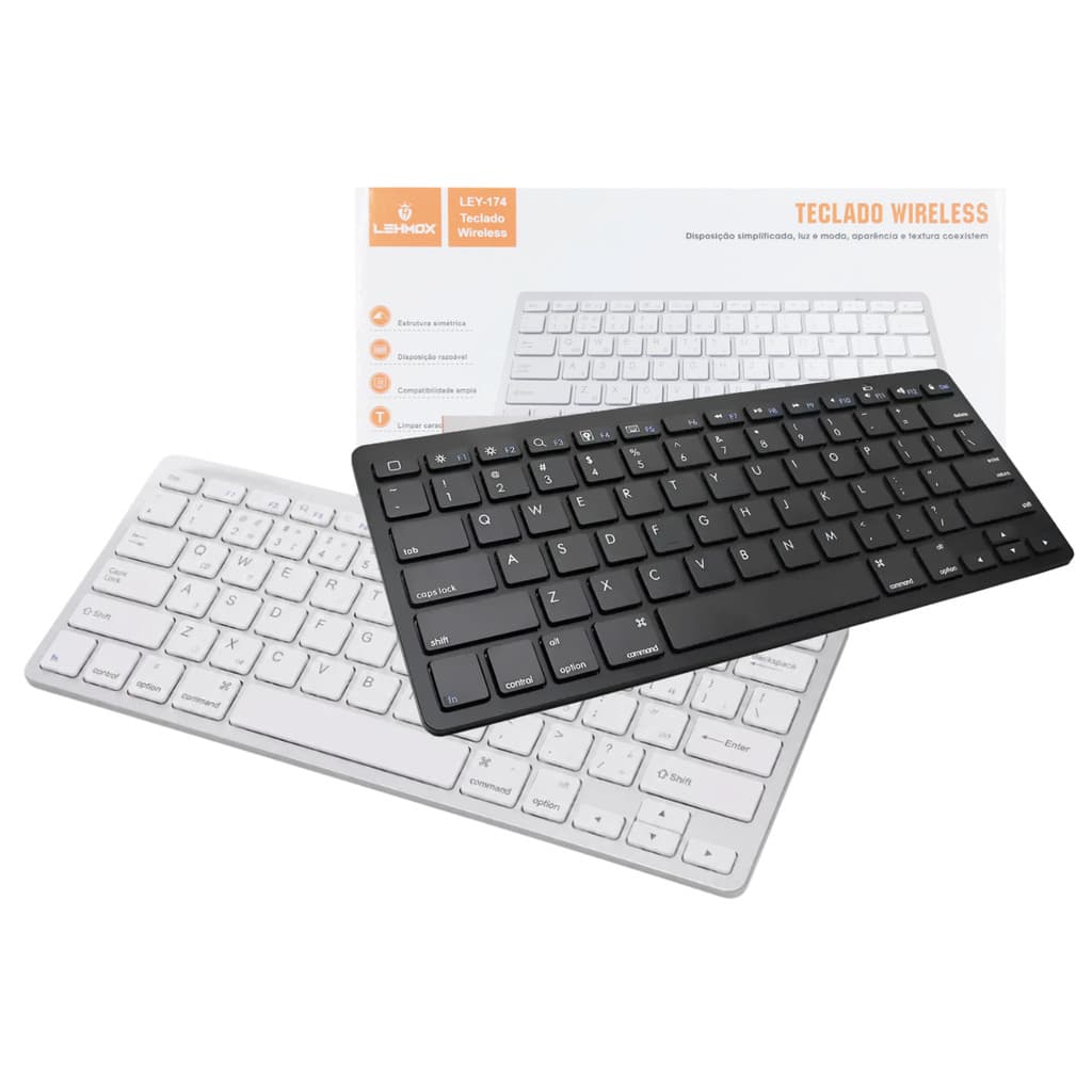 Teclado Ultra Fino Bluetooth a Pilha