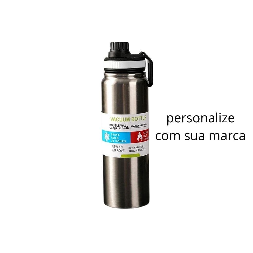 Garrafa Termica de Aco Inox PERSONALIZADA 800ml