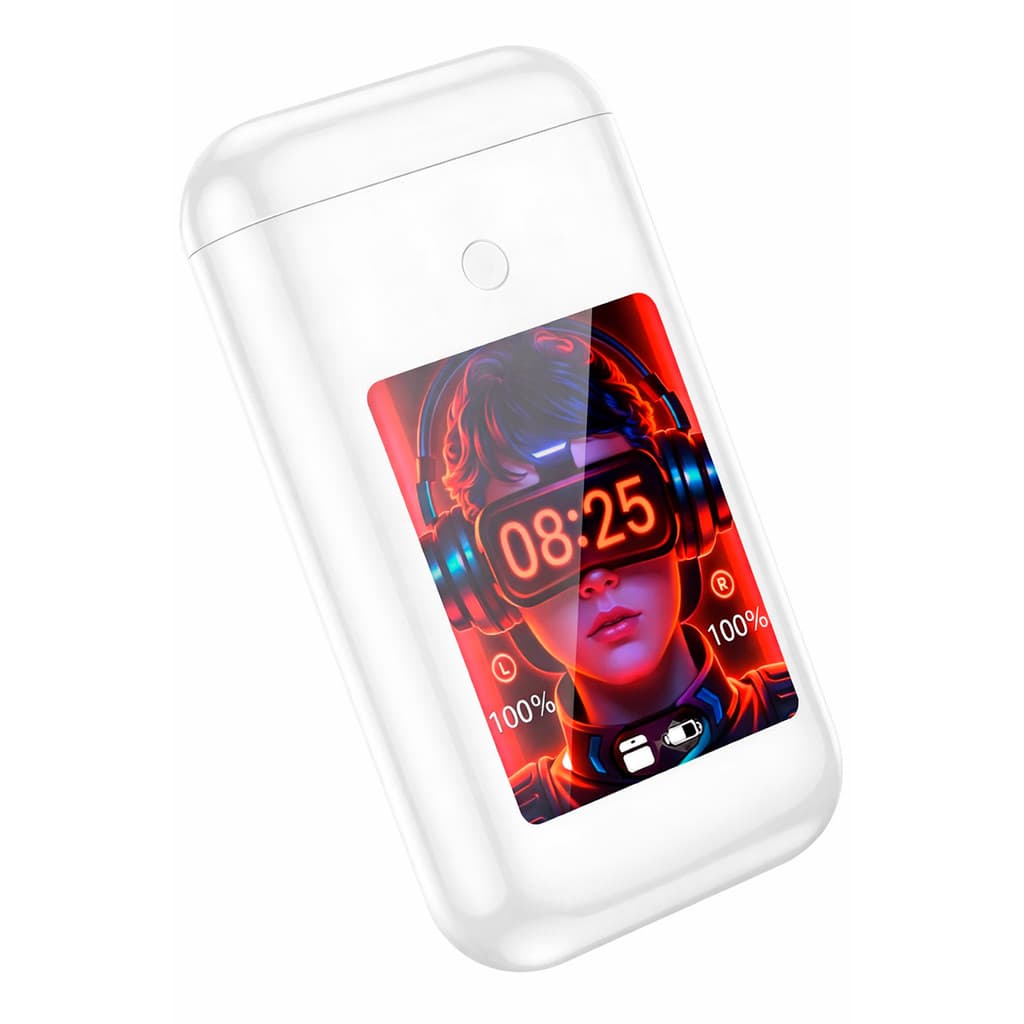 Fone Power Bank 5000mAh 2 em 1 Tela Digital Tecnologia