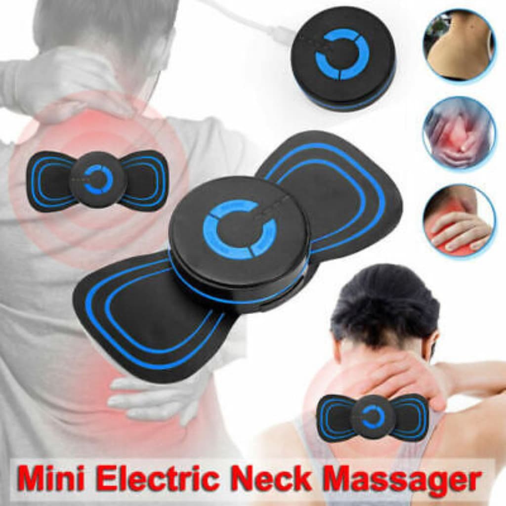 Mini Massageador Elétrico Portátil Recarregável Eletroterapia Pescoço e Perna - Bivolt