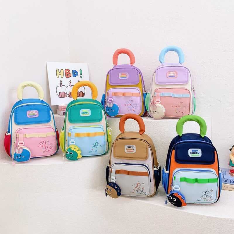 Cor correspondente jardim de infância pequeno médio trabalho mochila infantil meninos meninas 4-6 anos de idade Casual r
