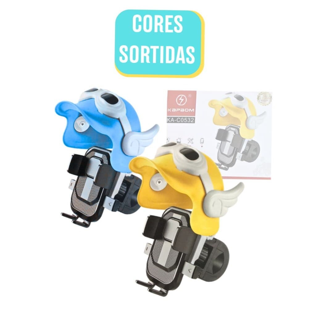 Suporte Celular Moto Bicicleta Capacete Asas 360° Universal