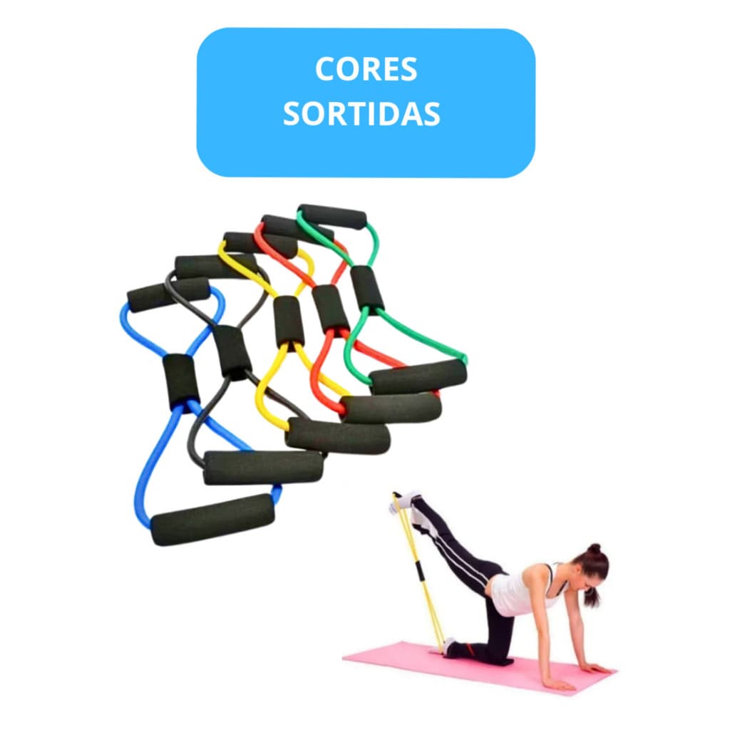 Elástico Tensão Para Exercício Ginástica Ombro Braço Glúteos - ( Cores Sortidas)