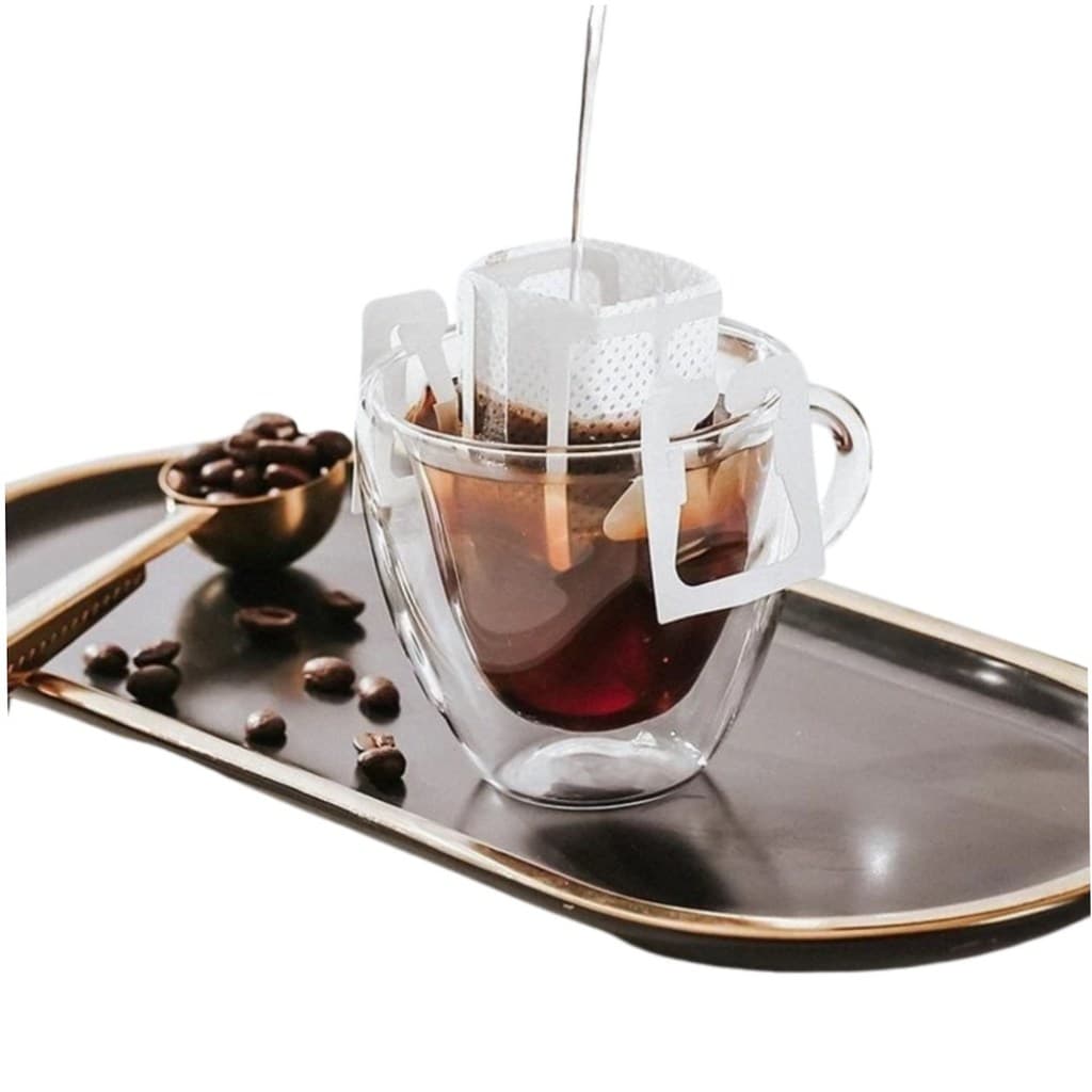 1 Pacote de 50 Filtros de Café Individuais Portáteis  Alça