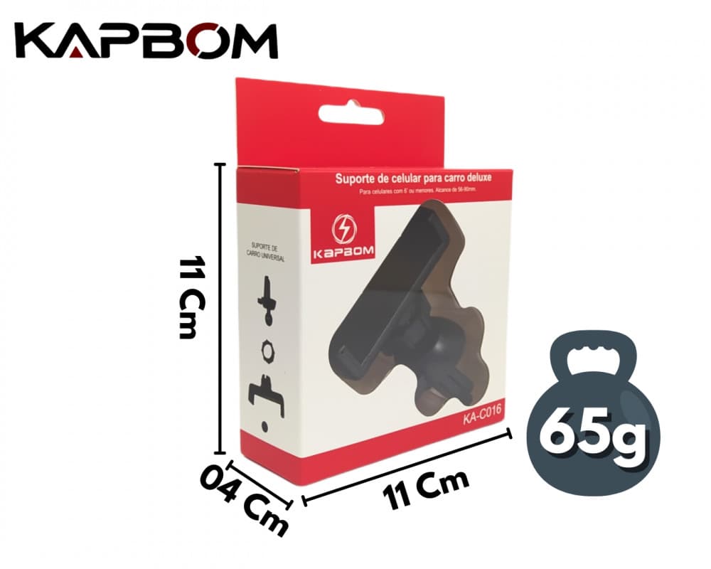 Suporte Veicular para Celular Universal Saída Ar Giratório
