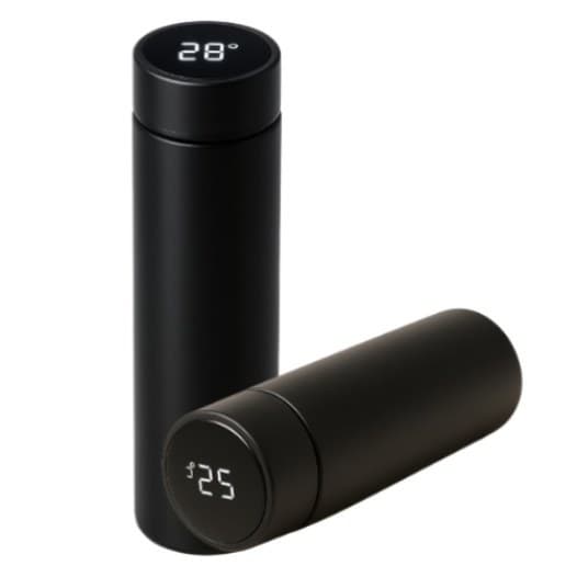 Normal - Garrafa Térmica com LED e Termômetro (500ml) - Preto