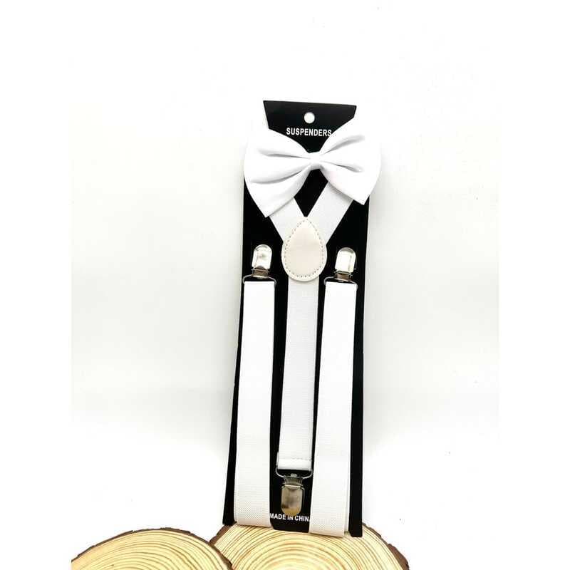 Kit Suspensório e Gravata Borboleta Unissex Adulto – Conjunto para Festas, Casamentos e Eventos Formais