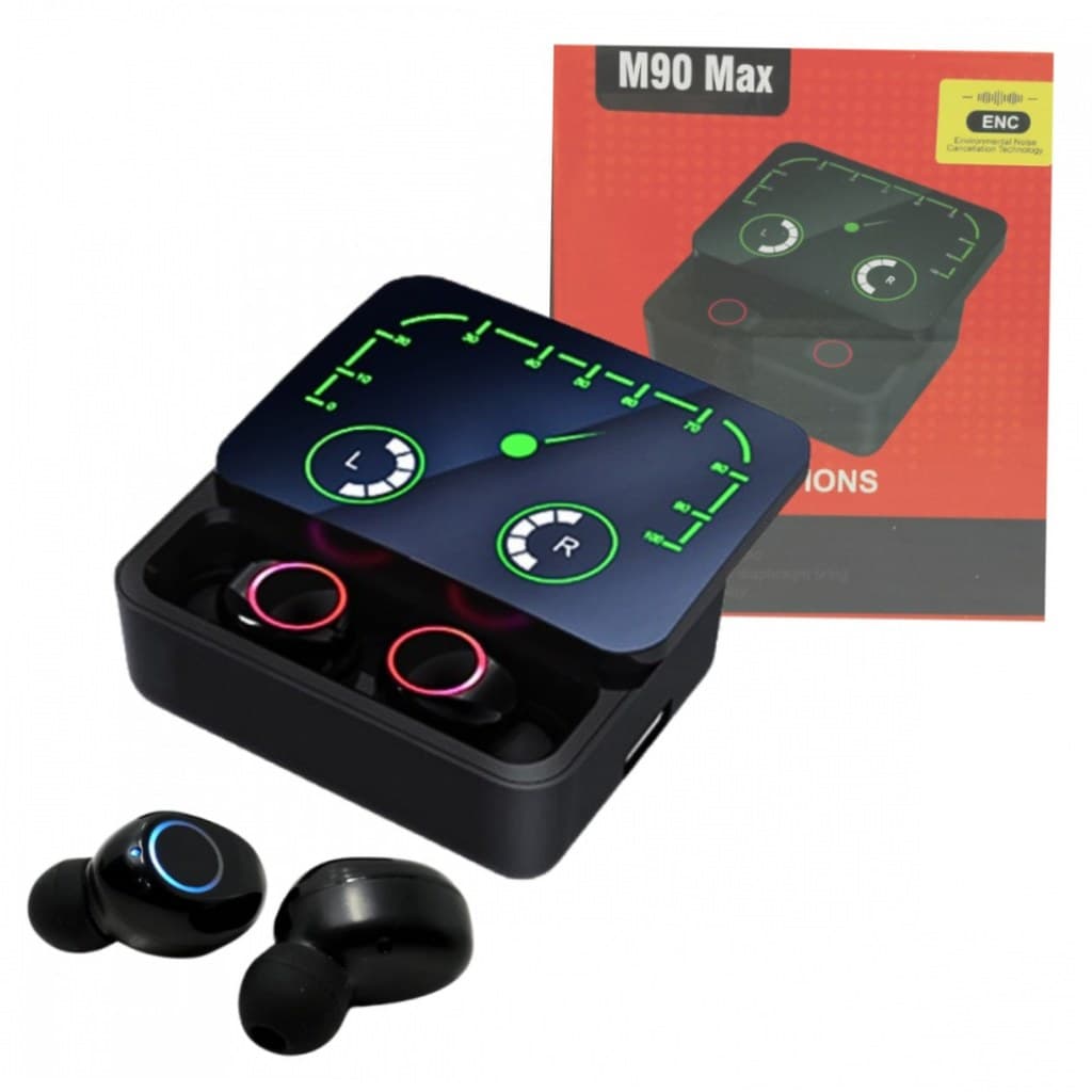 Fone de Ouvido Intra Auricular Bluetooth com Case de Carregamento Deslizante LED