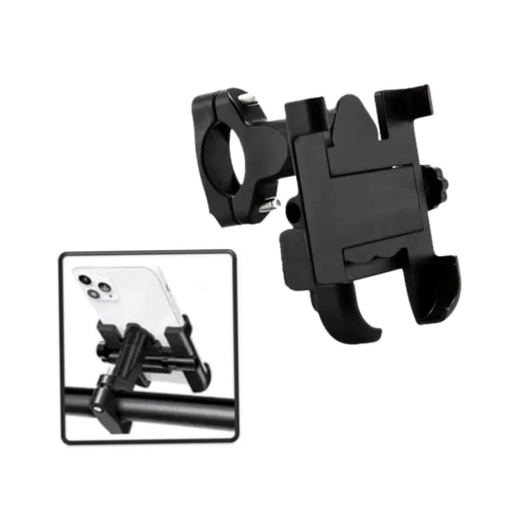 Suporte Telefone Celular Moto Bicicleta Universal 360° Ajustável Suporte Guidão de Moto Bike Scooter Patinete Elétrico